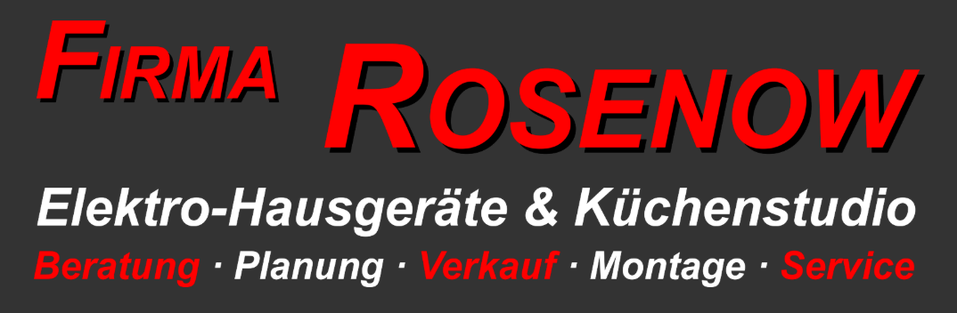 Logo of Firma Rosenow, Elektro-Hausgeräte & Küchenstudio (mit DPD- & GLS-PaketShop)