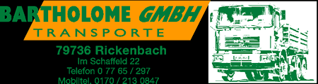 Logo of Bartholome GmbH Transporte